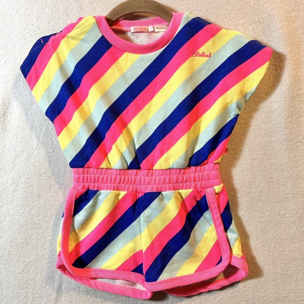Billieblush‎ Girl's 4 Neon Pink Playsuit Romper 1 Piece New
